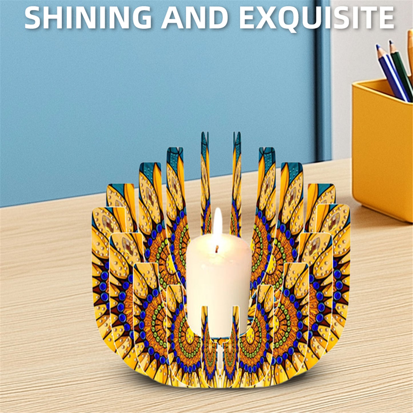 DIY Diamond Art Painting Kits of Candle Holder for Aromatherapy Home Decor
