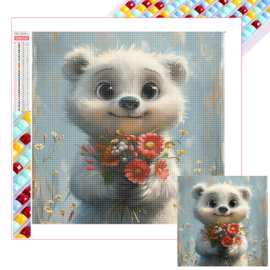 Cute Polar Bear - Full Square Drill Diamond Painting 30*30CM