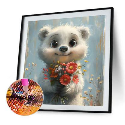 Cute Polar Bear - Full Square Drill Diamond Painting 30*30CM