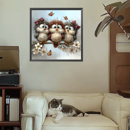 Cute Bird - Full Square Drill Diamond Painting 30*30CM