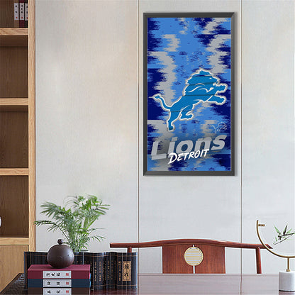 Detroit Lions - Full Round Drill Diamond Painting 30*55CM