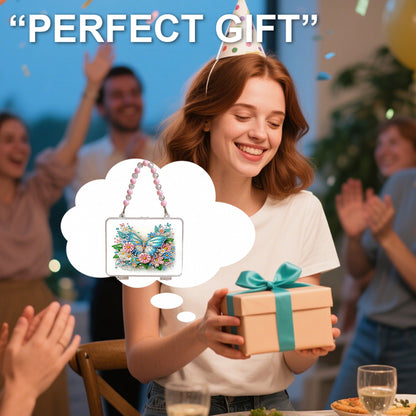 DIY Diamond Painting Bead Storage Handbag Rhinestones Jewelry Case (Butterfly)