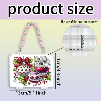 DIY Diamond Painting Bead Storage Handbag Rhinestones Jewelry Case (Globes)