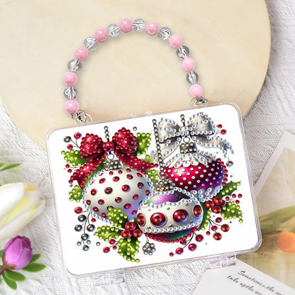 DIY Diamond Painting Bead Storage Handbag Rhinestones Jewelry Case (Globes)