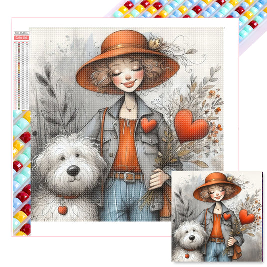 Funny Little Girl - Full Square Drill Diamond Painting 40*40CM
