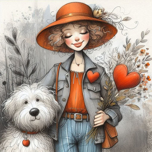 Funny Little Girl - Full Square Drill Diamond Painting 40*40CM