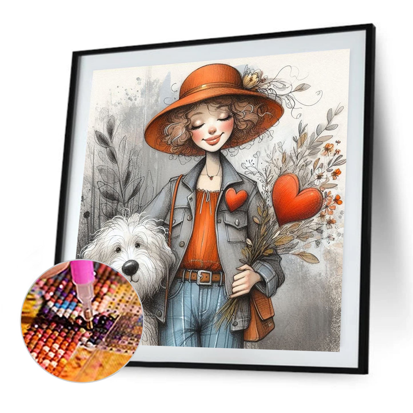 Funny Little Girl - Full Square Drill Diamond Painting 40*40CM
