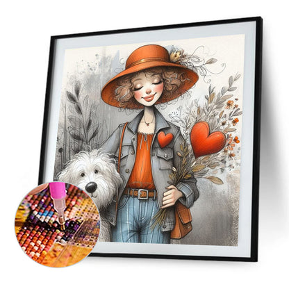 Funny Little Girl - Full Square Drill Diamond Painting 40*40CM