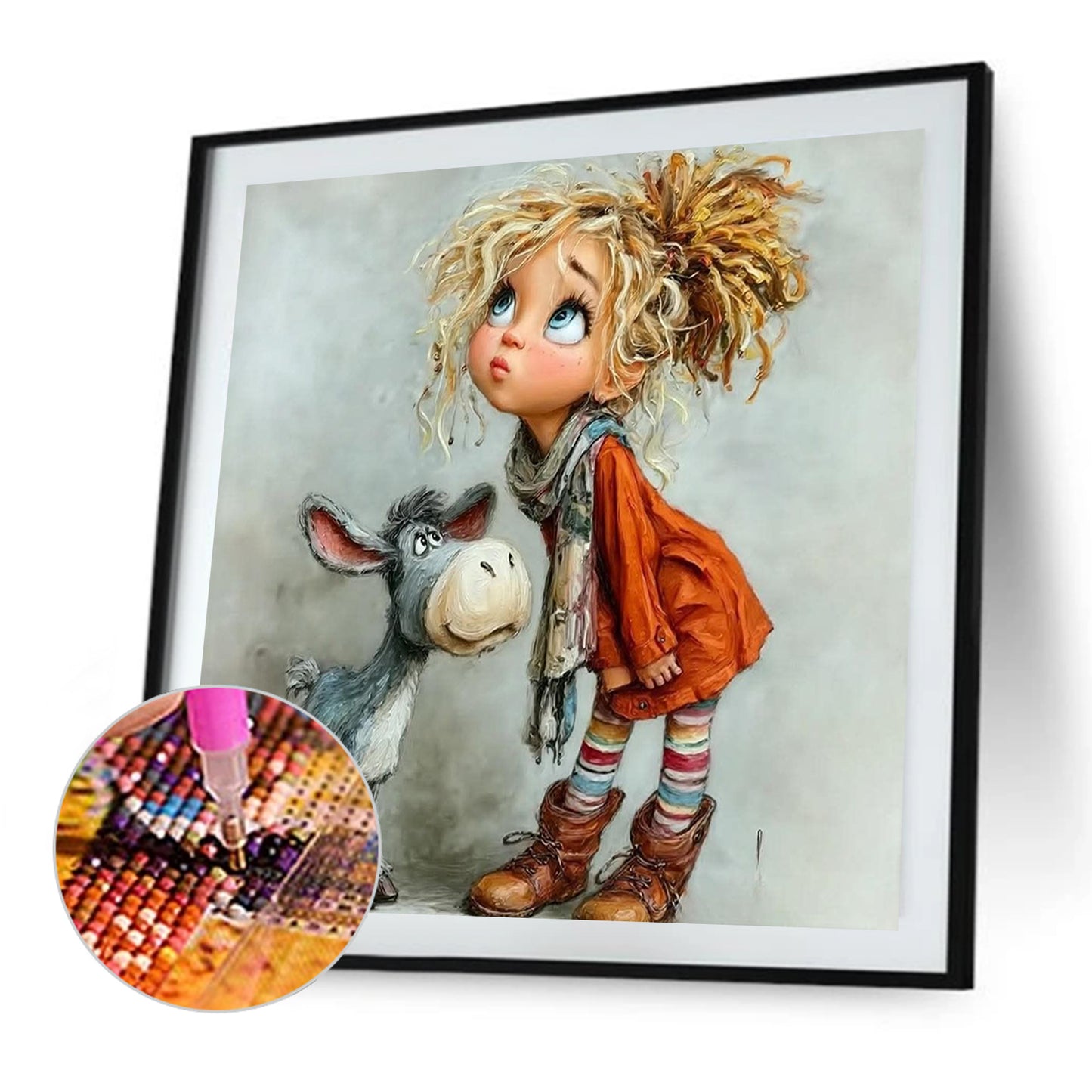 Funny Little Girl - Full Square Drill Diamond Painting 40*40CM