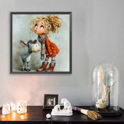 Crazy Little Girl - Full Square Drill Diamond Painting 40*40CM