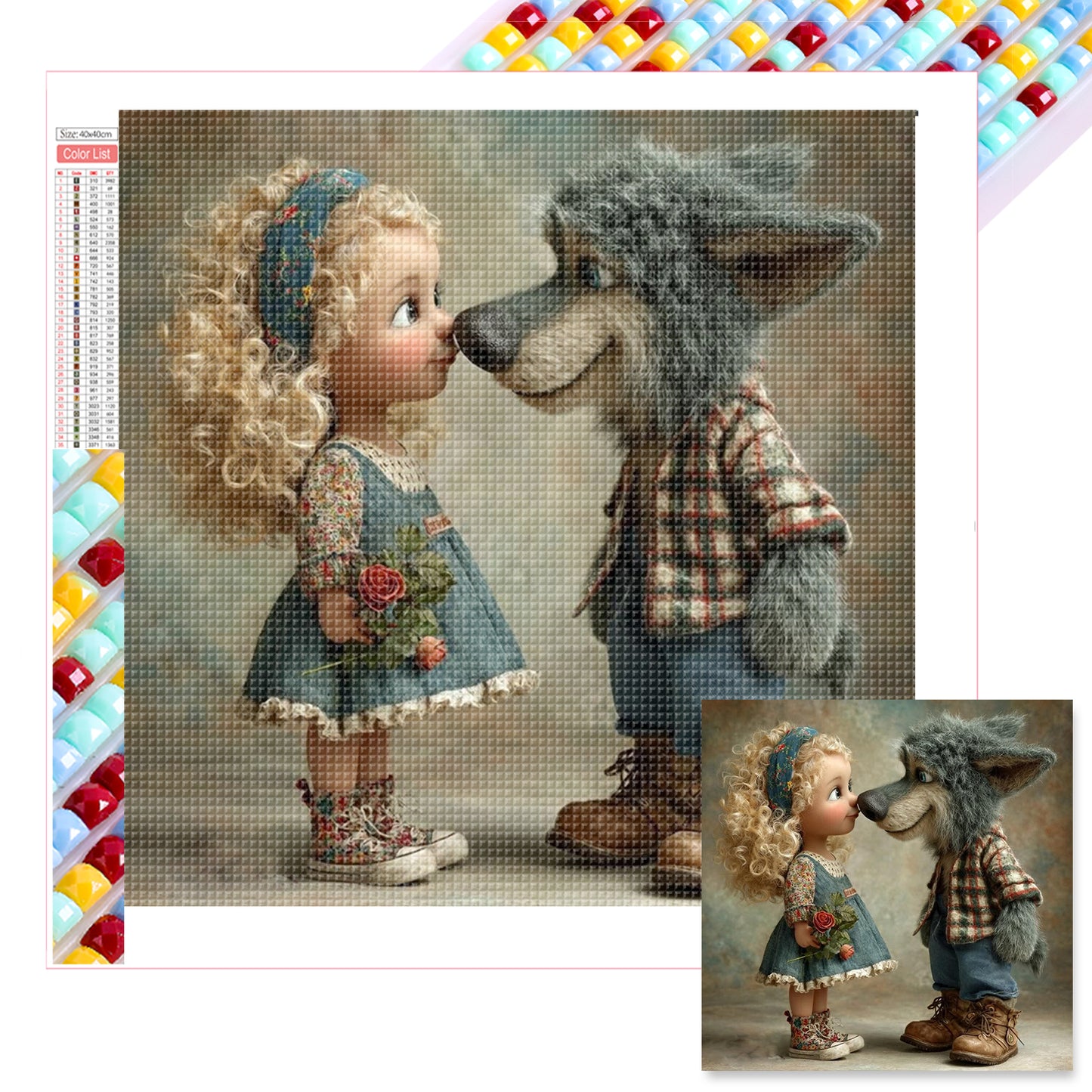 Funny Little Girl - Full Square Drill Diamond Painting 40*40CM