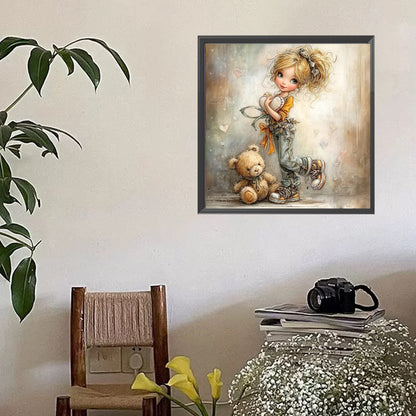 Funny Little Girl - Full Square Drill Diamond Painting 40*40CM