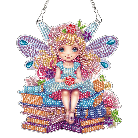 2pcs Elf Girl 2D Flat DIY Diamond Painting Set Diamond Art Pendant Wall Decor