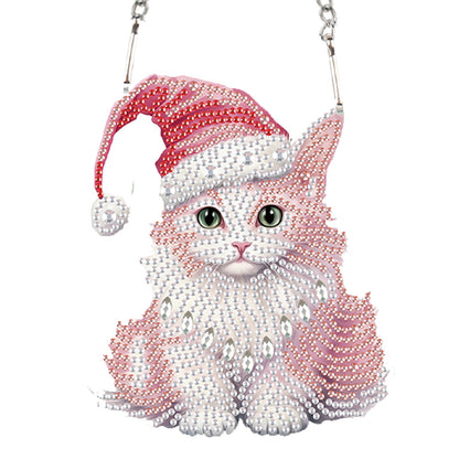 2pcs Dog Cat 2D Flat DIY Diamond Painting Set Diamond Art Pendant Wall Decor