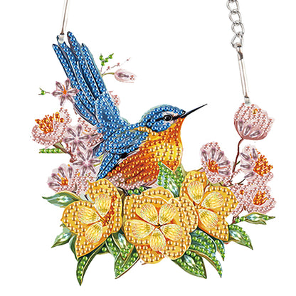 2pcs Flower Bird 2D Flat DIY Diamond Painting Set Diamond Art Pendant Wall Decor