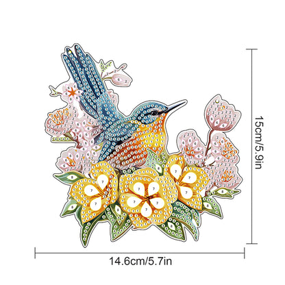 2pcs Flower Bird 2D Flat DIY Diamond Painting Set Diamond Art Pendant Wall Decor