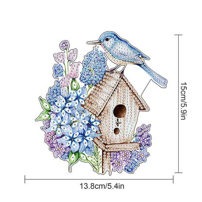 2pcs Flower Bird 2D Flat DIY Diamond Painting Set Diamond Art Pendant Wall Decor