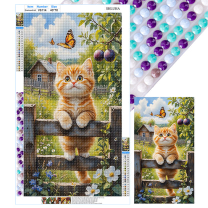 Cats - Full Round Drill Diamond Painting 40*70CM