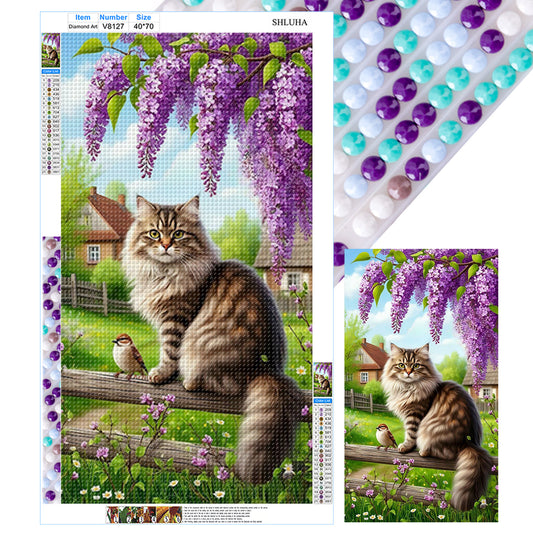 Cats - Full Round Drill Diamond Painting 40*70CM