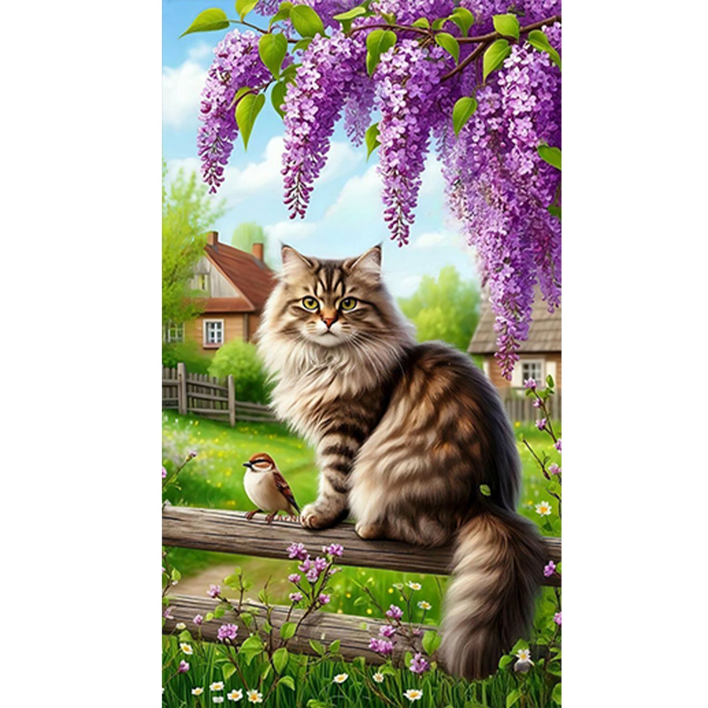 Cats - Full Round Drill Diamond Painting 40*70CM
