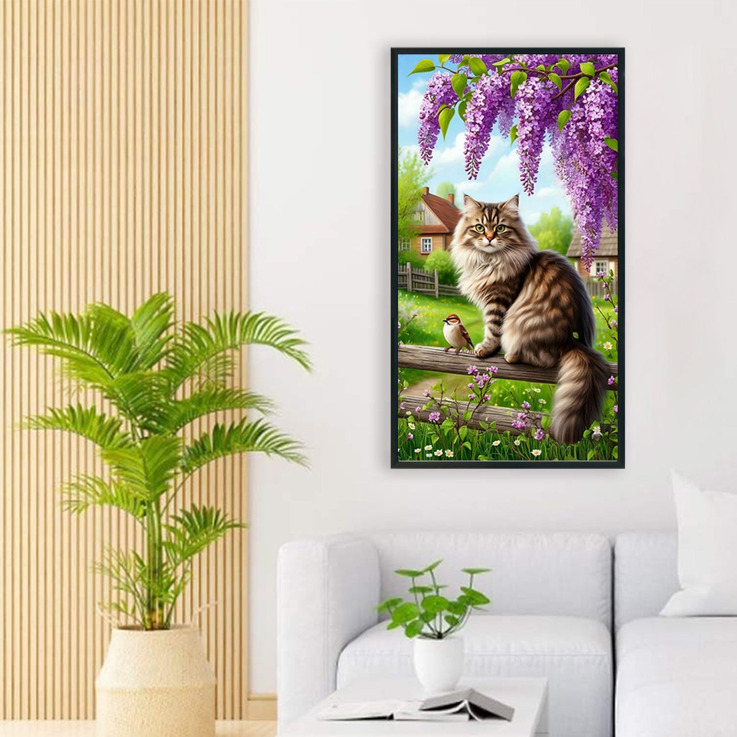 Cat - Full Round Drill Diamond Painting 40*70CM