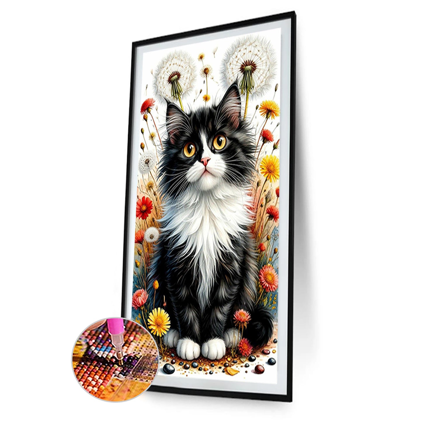 Cat - Full Round Drill Diamond Painting 40*70CM