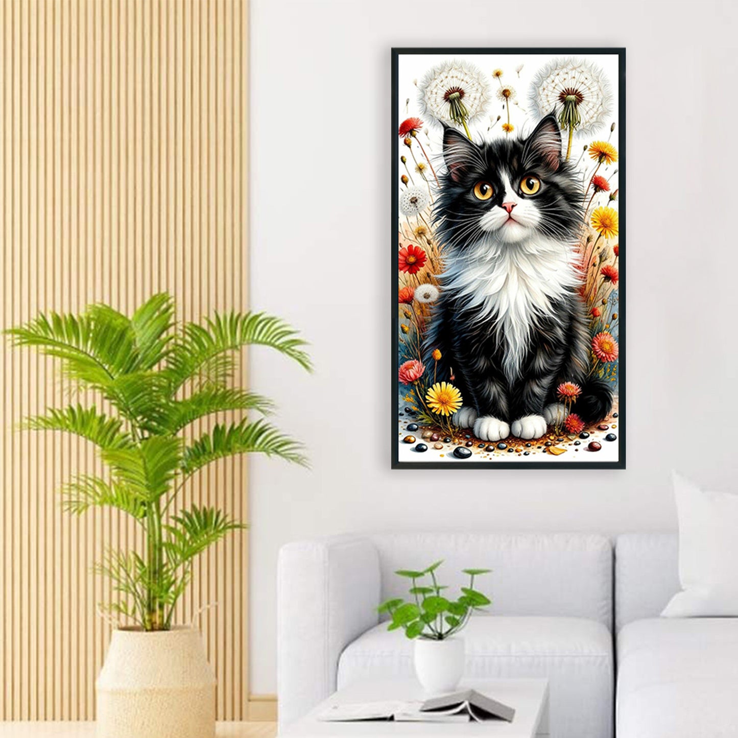 Cat - Full Round Drill Diamond Painting 40*70CM