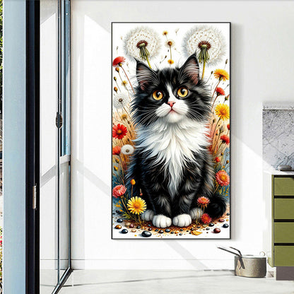 Cat - Full Round Drill Diamond Painting 40*70CM