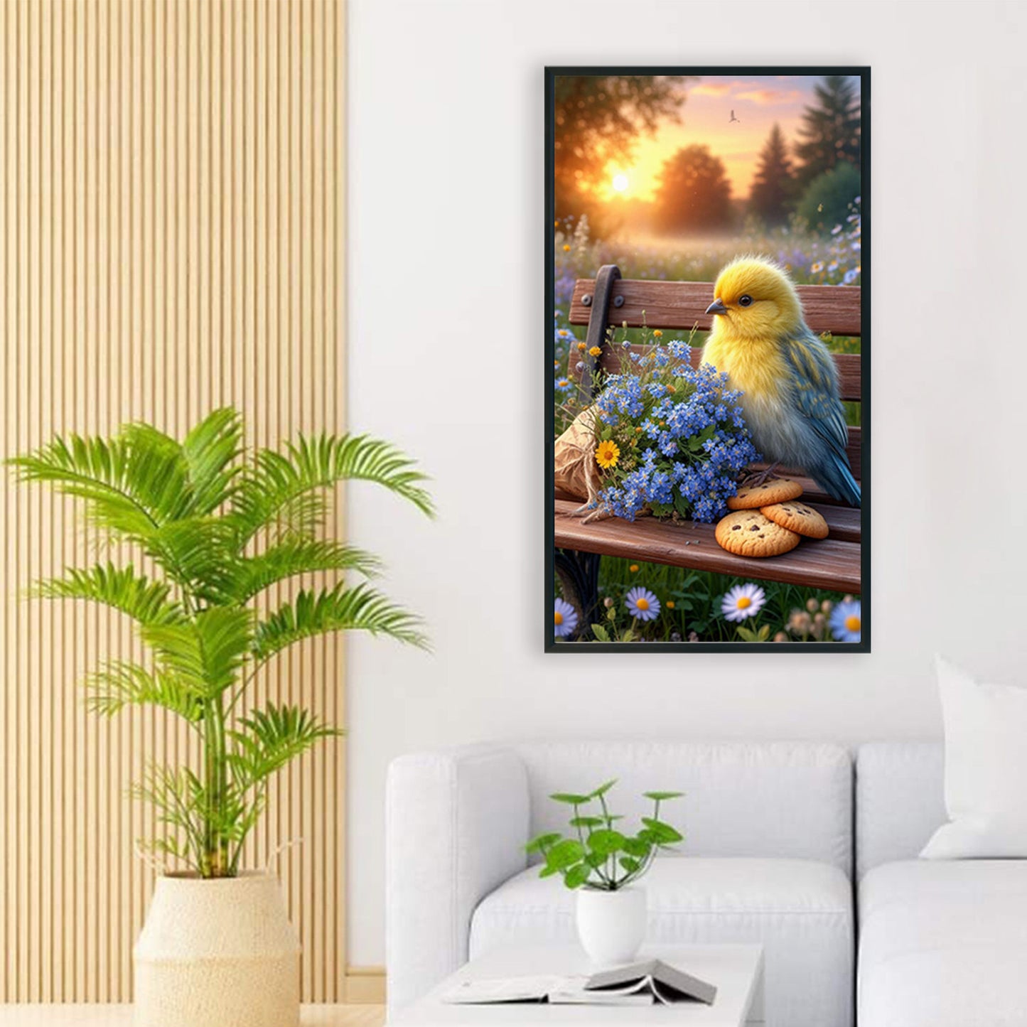 Bird And Sunset - Full Round Drill Diamond Painting 40*70CM