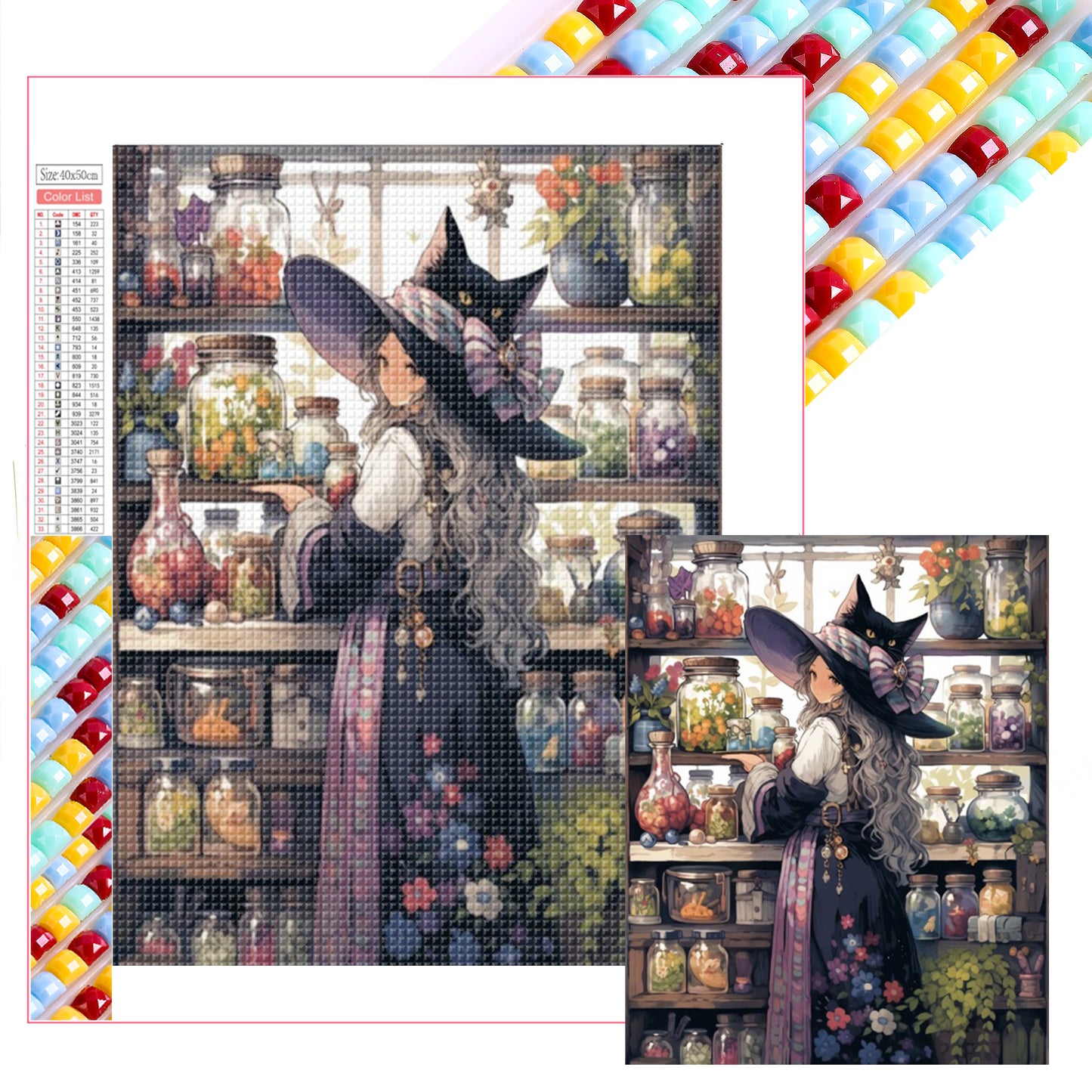 Magic Witch - Full Square Drill Diamond Painting 40*50CM