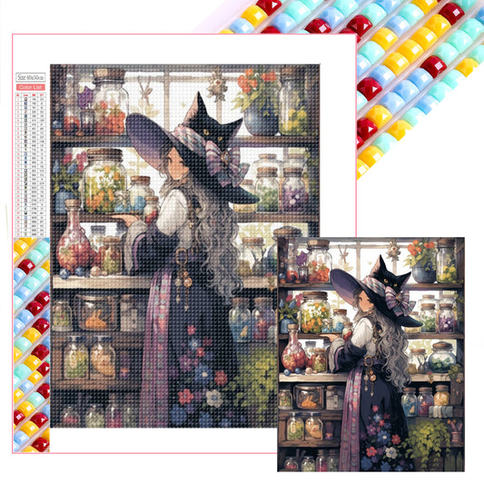 Magic Witch - Full Square Drill Diamond Painting 40*50CM