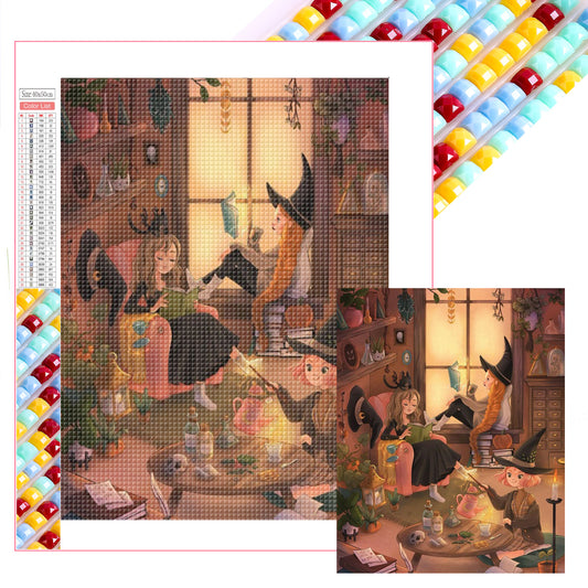 Magic Witch - Full Square Drill Diamond Painting 40*50CM