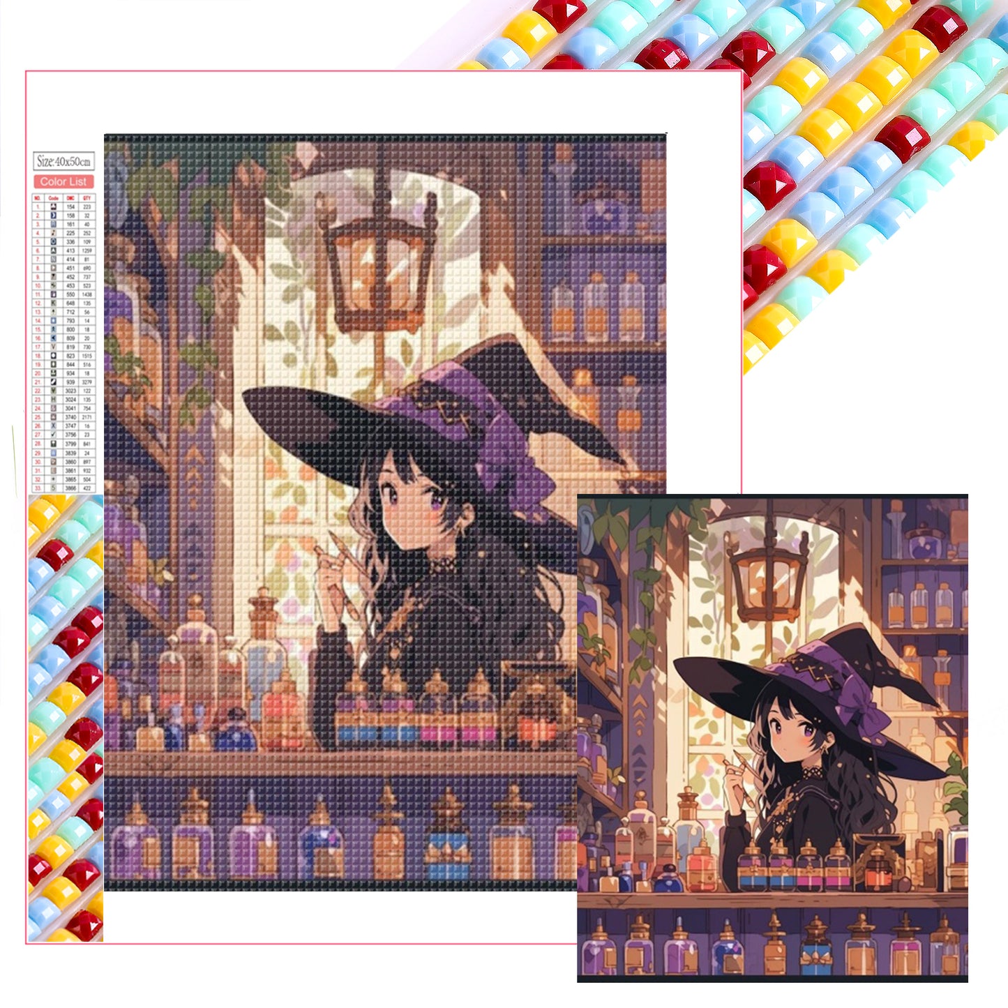 Magic Witch - Full Square Drill Diamond Painting 40*50CM