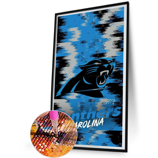 Carolina Panthers - Full Round Drill Diamond Painting 30*55CM