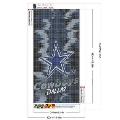 Dallas Cowboys - Full Round Drill Diamond Painting 30*55CM