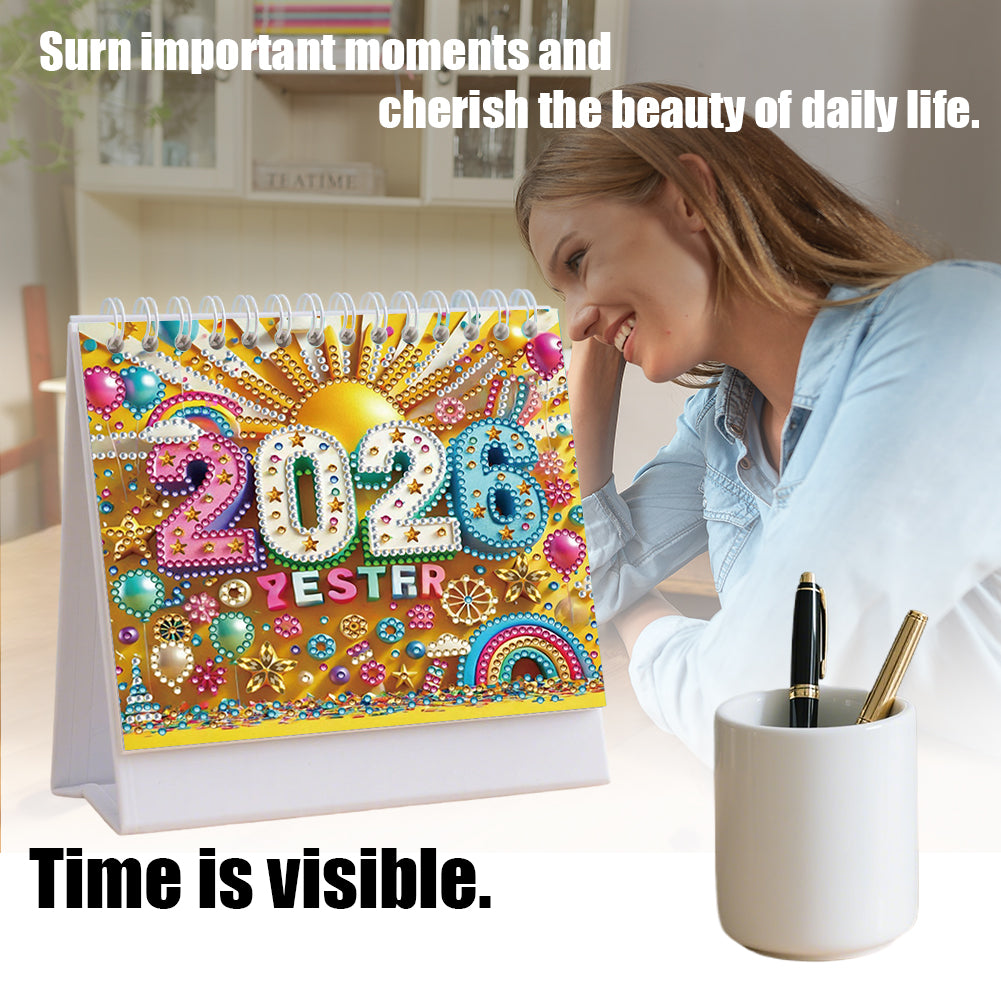 5D/DIY Diamond Painting Calendar Kit Partial Drill Diamond Art Paper Calendar