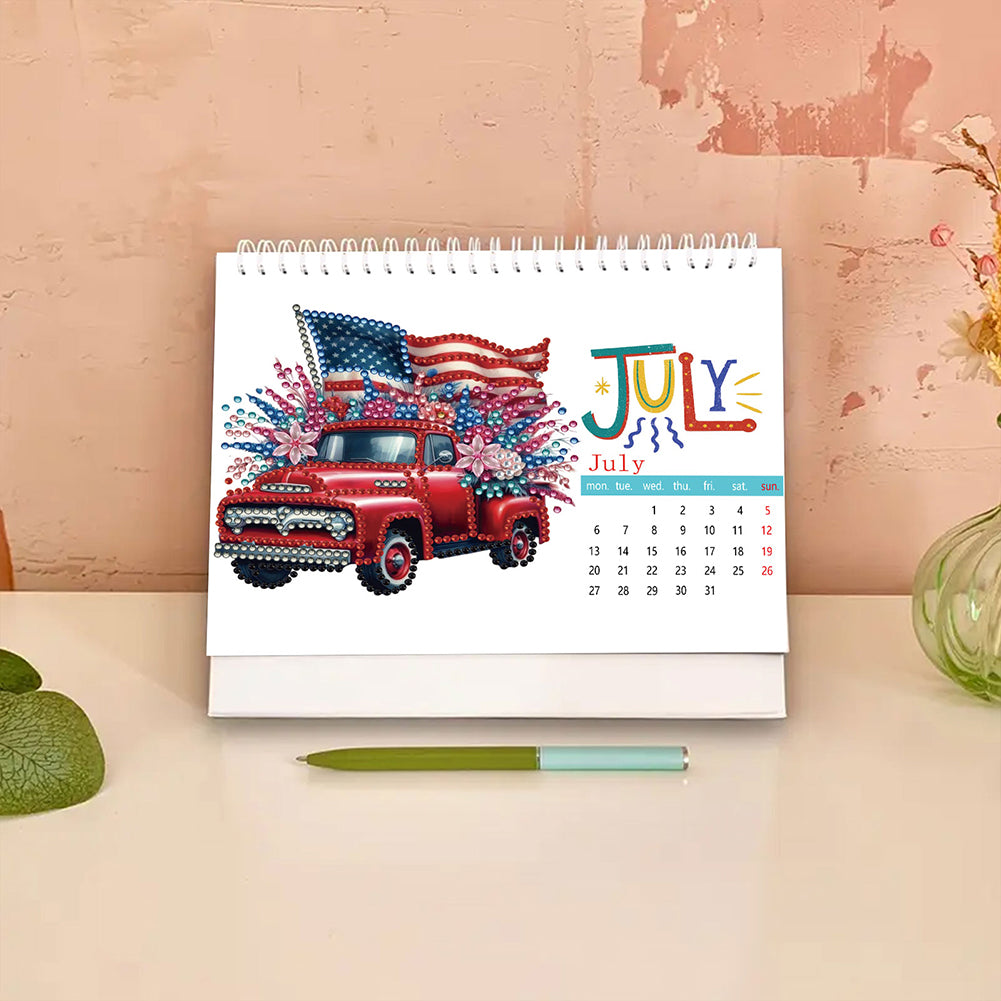5D/DIY Diamond Painting Calendar Kit Partial Drill Diamond Art Paper Calendar