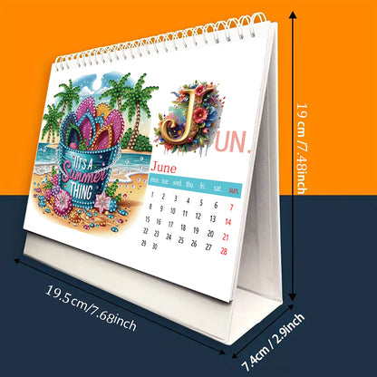 5D/DIY Diamond Painting Calendar Kit Partial Drill Diamond Art Paper Calendar