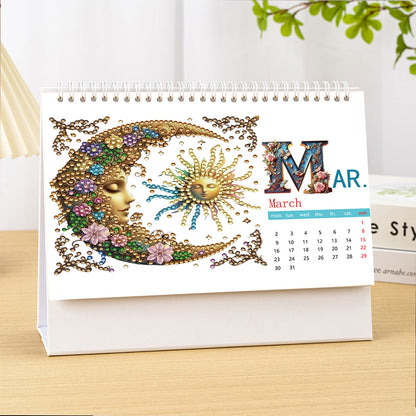 5D/DIY Diamond Painting Calendar Kit Partial Drill Diamond Art Paper Calendar