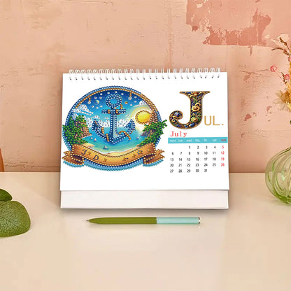 5D/DIY Diamond Painting Calendar Kit Partial Drill Diamond Art Paper Calendar