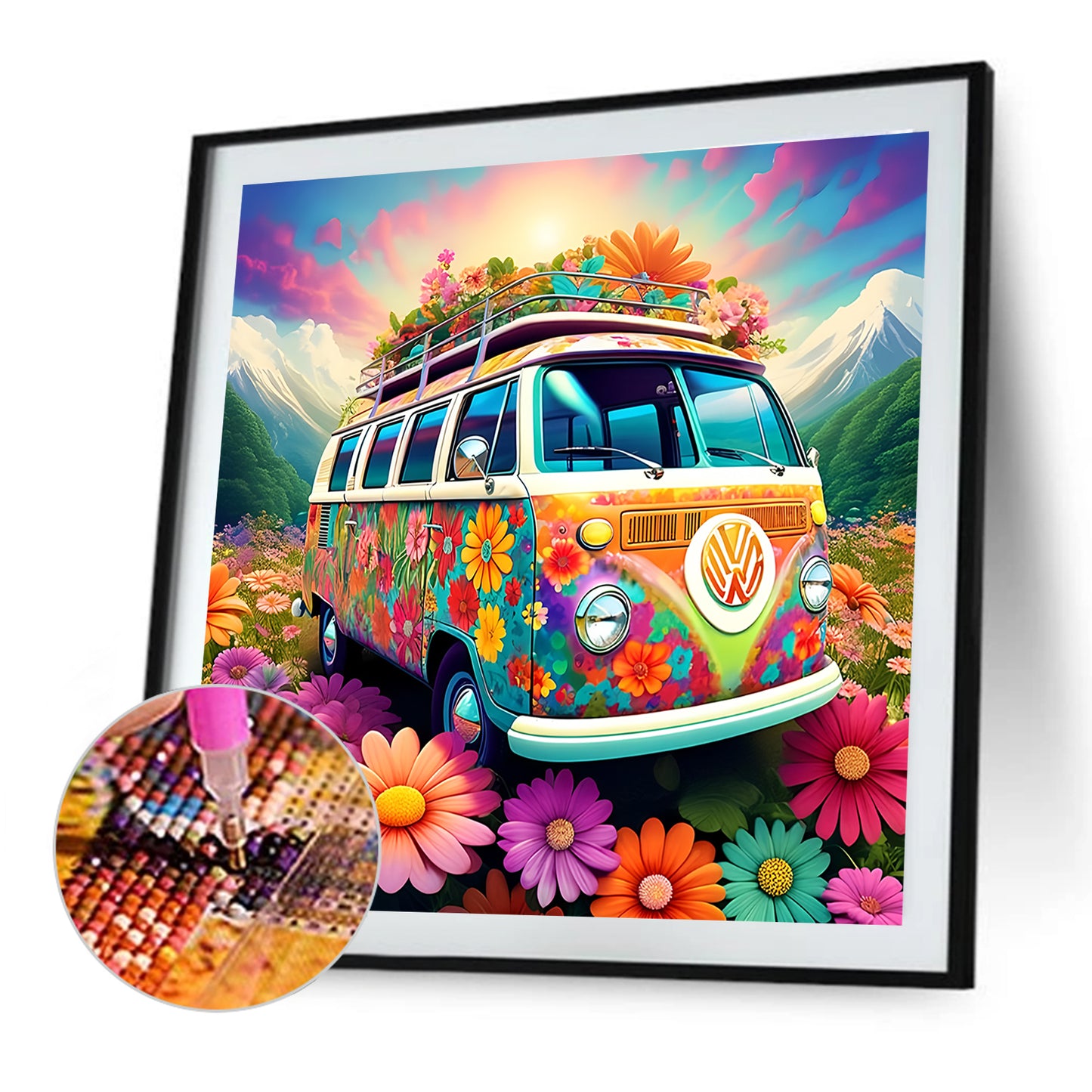 Bus - Full Round Drill Diamond Painting 40*40CM
