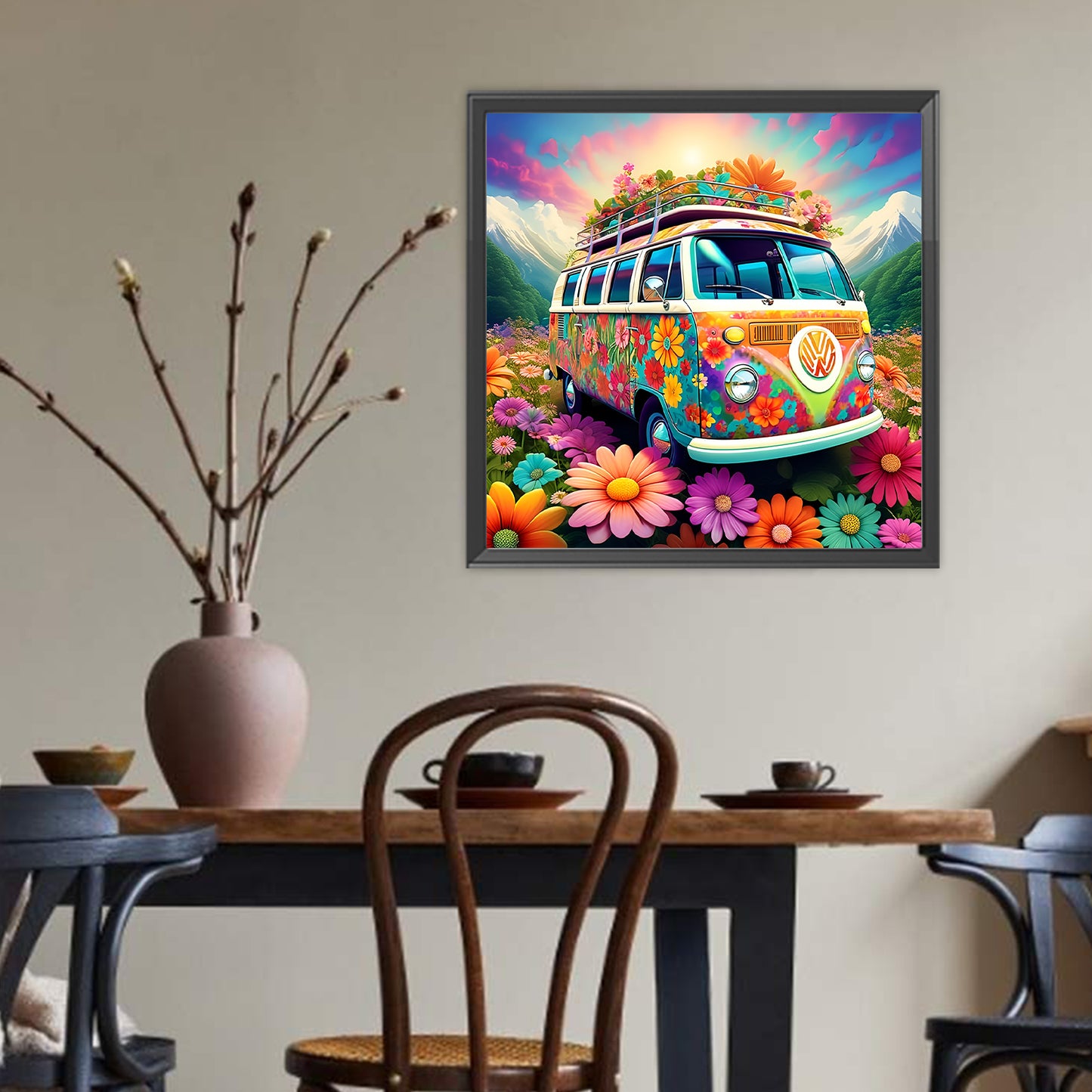 Bus - Full Round Drill Diamond Painting 40*40CM
