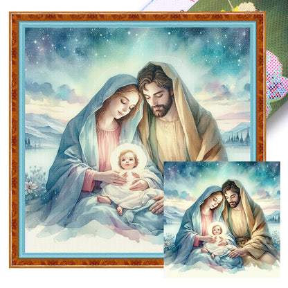 Virgin Mary And Jesus - 11CT Stamped Cross Stitch 40*40CM
