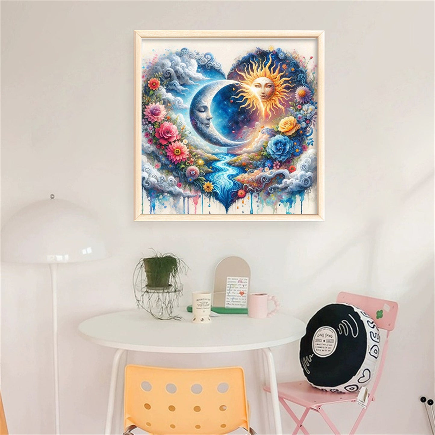Heart-Shaped Flowers - 11CT Stamped Cross Stitch 40*40CM