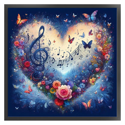 Heart-Shaped Flowers - 11CT Stamped Cross Stitch 40*40CM