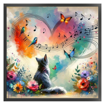 Heart-Shaped Flowers - 11CT Stamped Cross Stitch 40*40CM