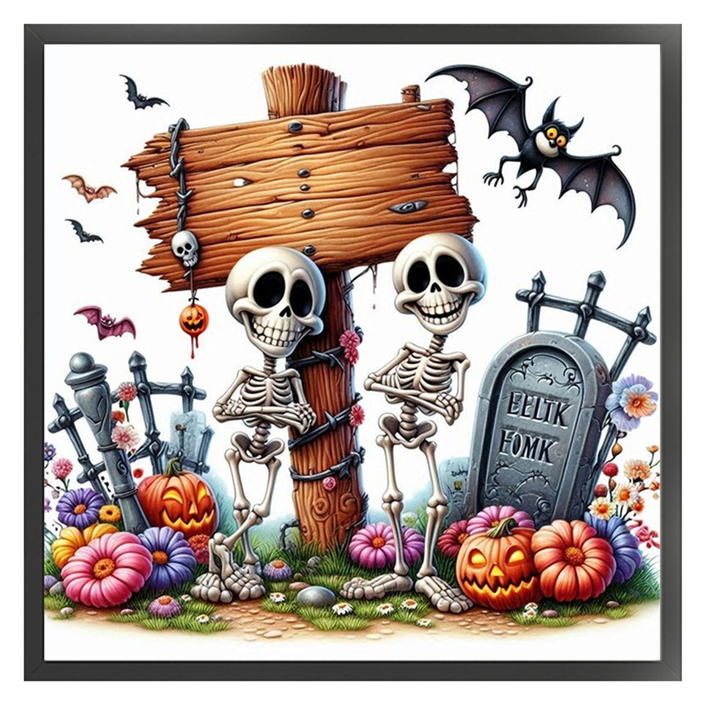 Skull - 11CT Stamped Cross Stitch 40*40CM