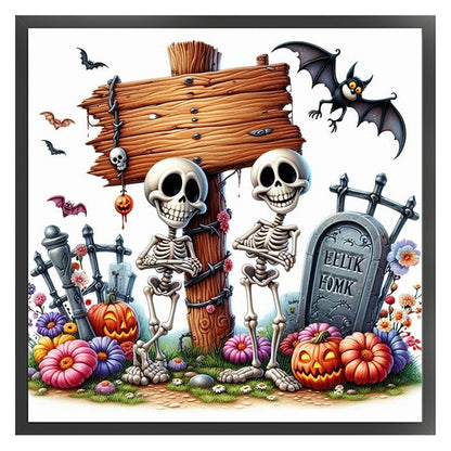 Skull - 11CT Stamped Cross Stitch 40*40CM