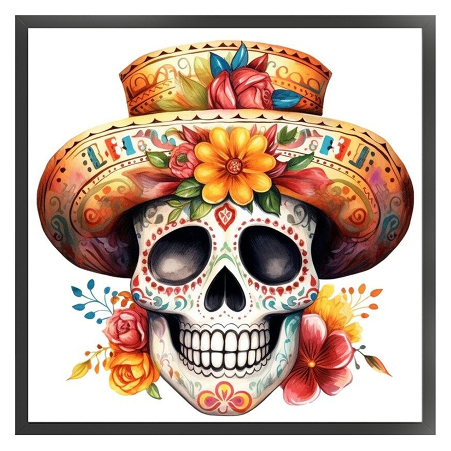 Skull - 11CT Stamped Cross Stitch 40*40CM