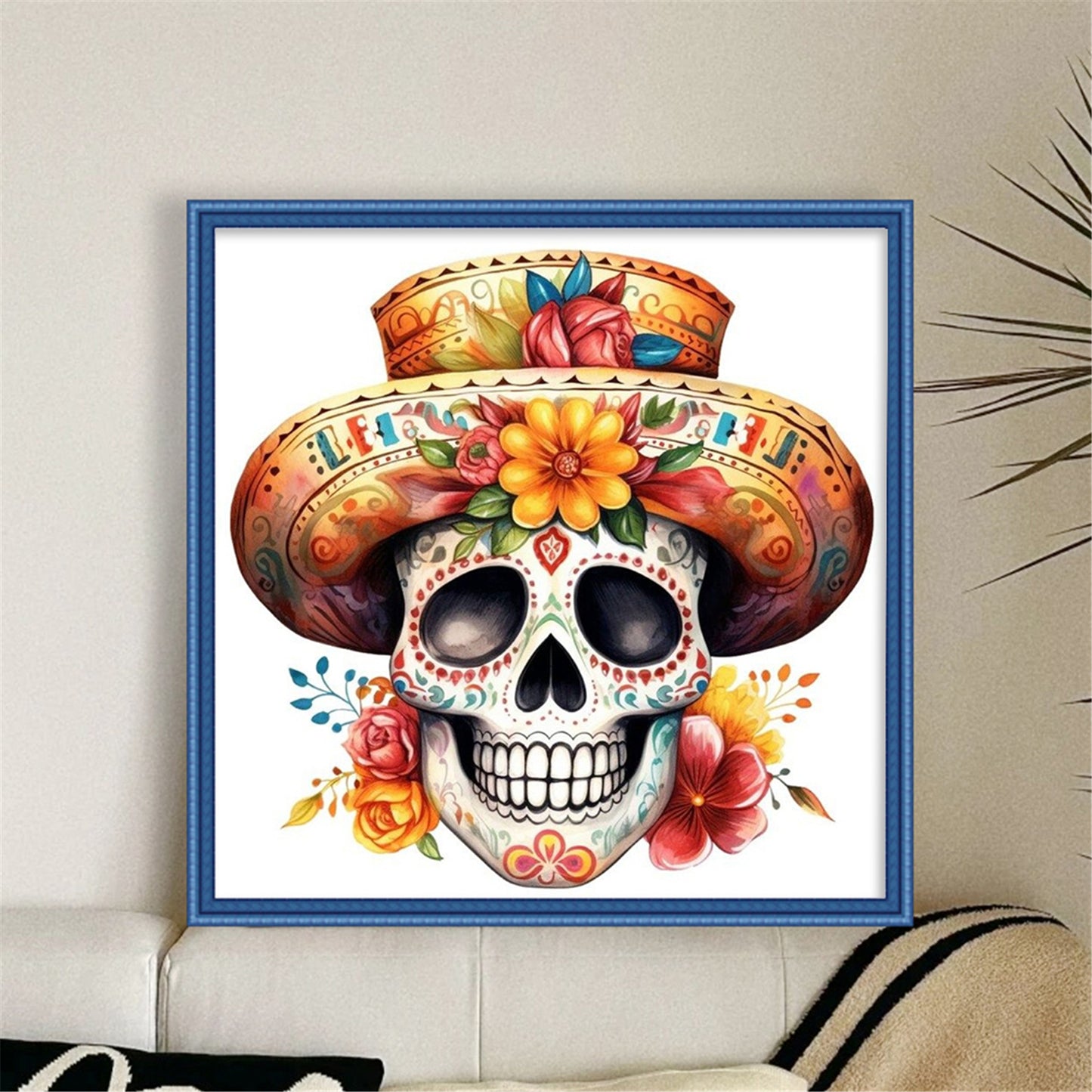 Skull - 11CT Stamped Cross Stitch 40*40CM